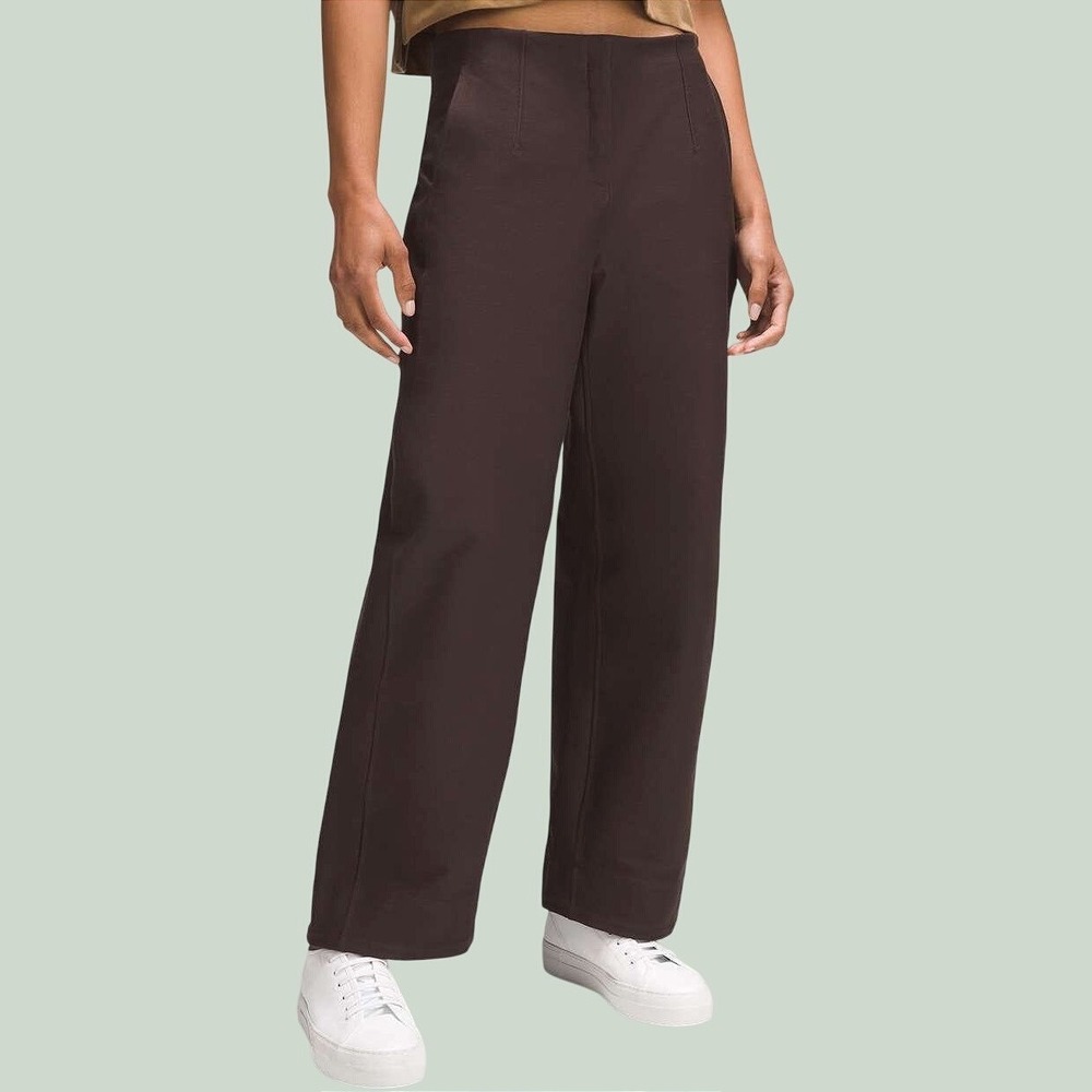 Lululemon Utilitech Relaxed midrise Wide-Leg Pant Trouser Espresso Brown Size 4